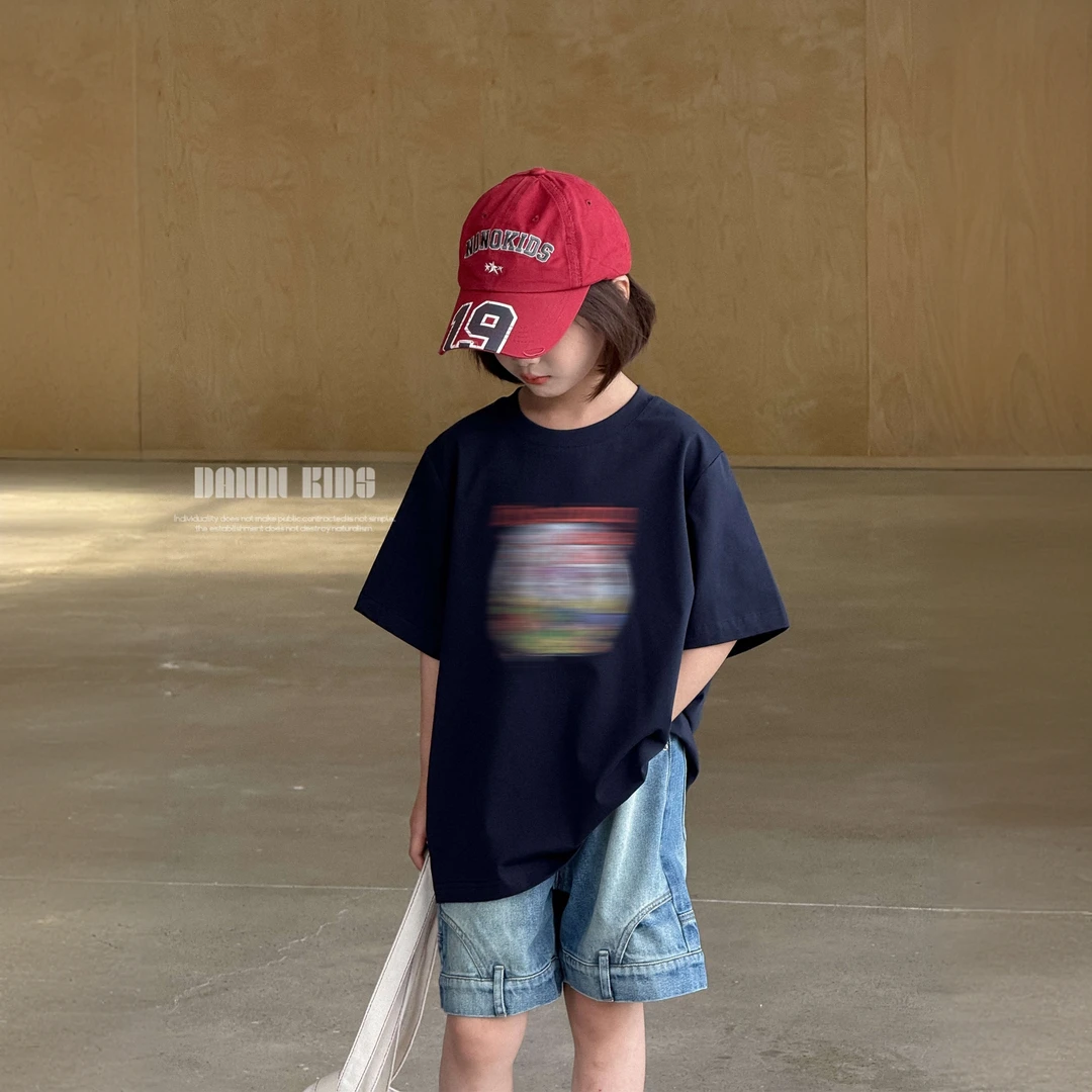 【嗒囜】云感软糯亲肤~卡波尔平纹棉 透气不闷 女童夏装宽松短袖T恤