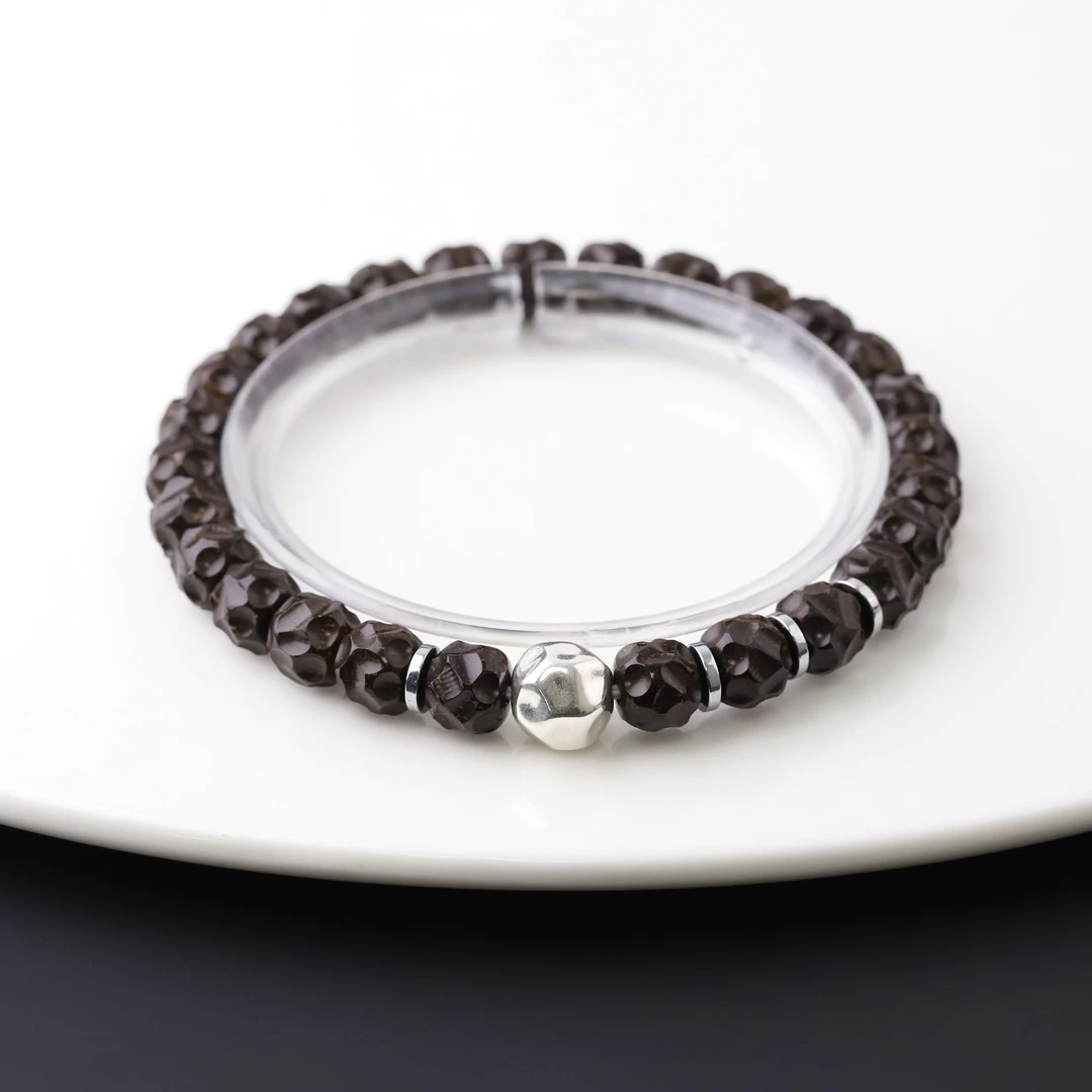 S8393-1【原生态椰蒂无相单圈】设计款椰蒂加饰品文玩手串