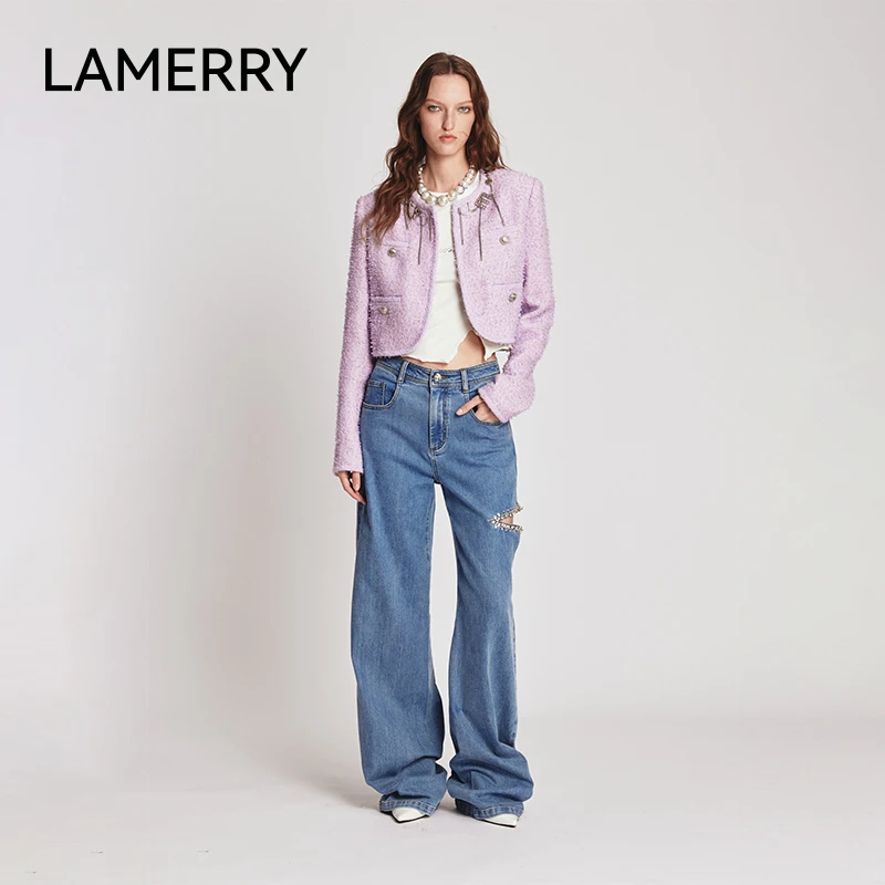 【欧若精灵风】LAMERRY 牛仔蓝色牛仔长裤 LWFS1K186