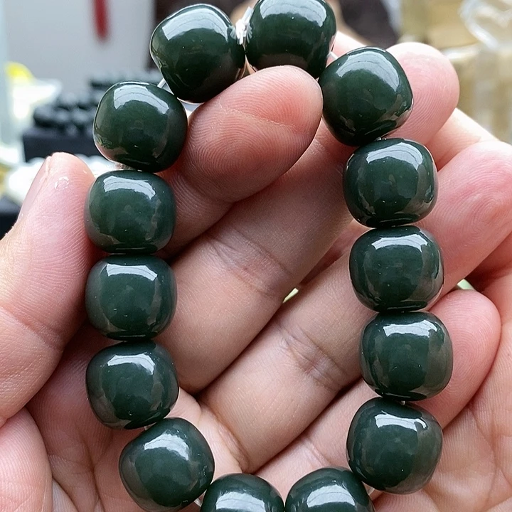 【闪购商品】未镶嵌手链和田玉16且末蓝