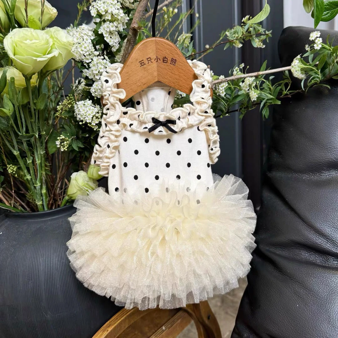 薄款透气宠物衣服碎花飞袖公主裙小狗狗猫咪夏日薄款防晒裙子可爱