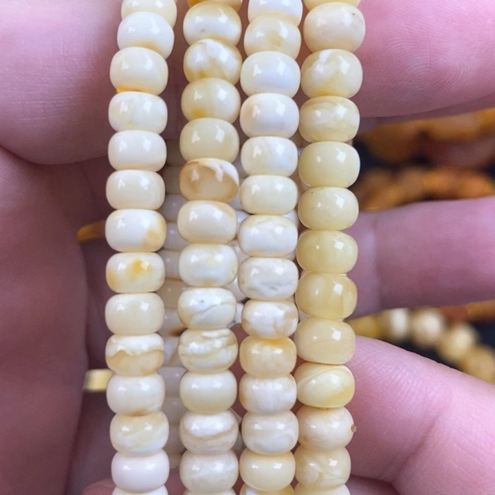 琥珀珠宝奇石未镶嵌6+俄料瓷白花蜡 多样性任发其一