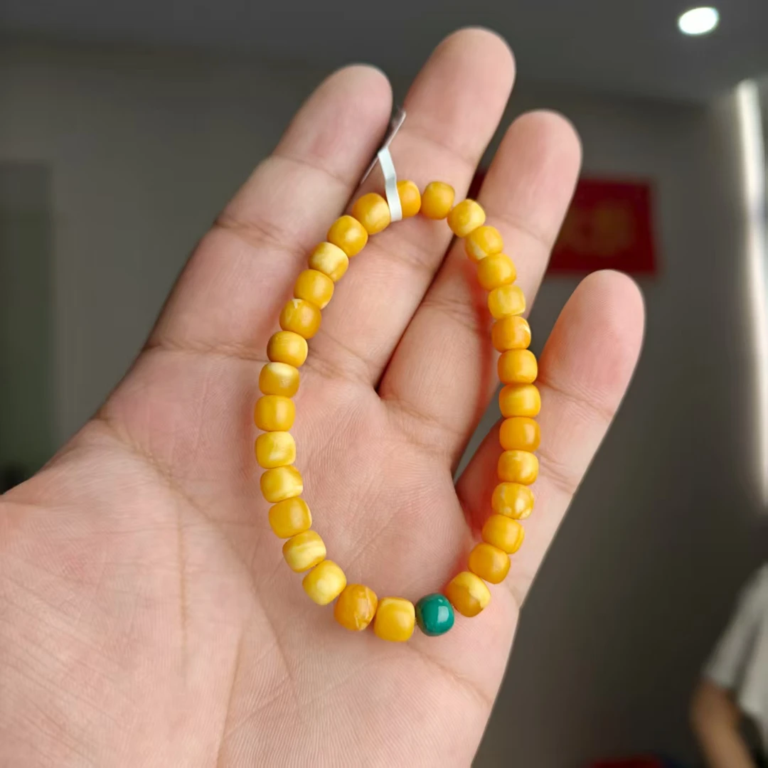 约6mm俄料老蜜蜡老型DIY单圈手串