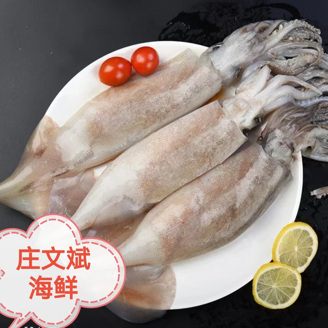 【庄文斌码头海鲜】连云港本地海捕鱿鱼,新鲜速冻原浆货到手净重4斤