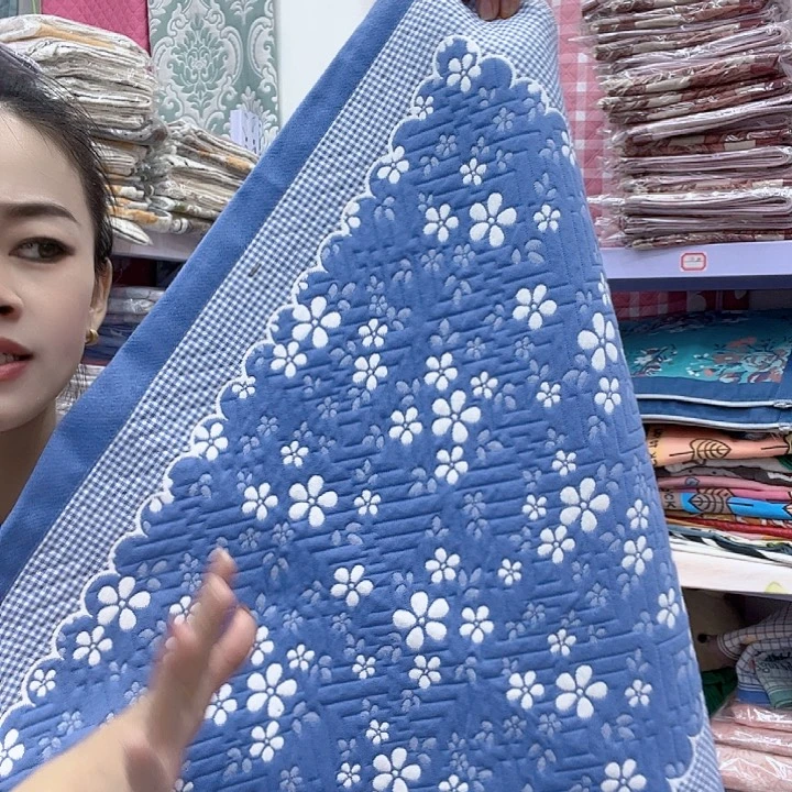 棉蓝色雪花纯棉面料