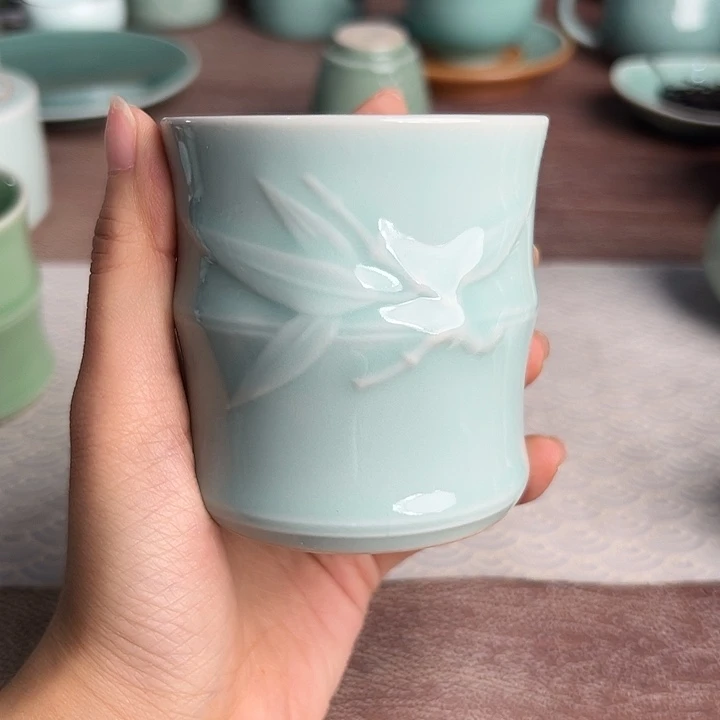龙泉云间青瓷小米茶器