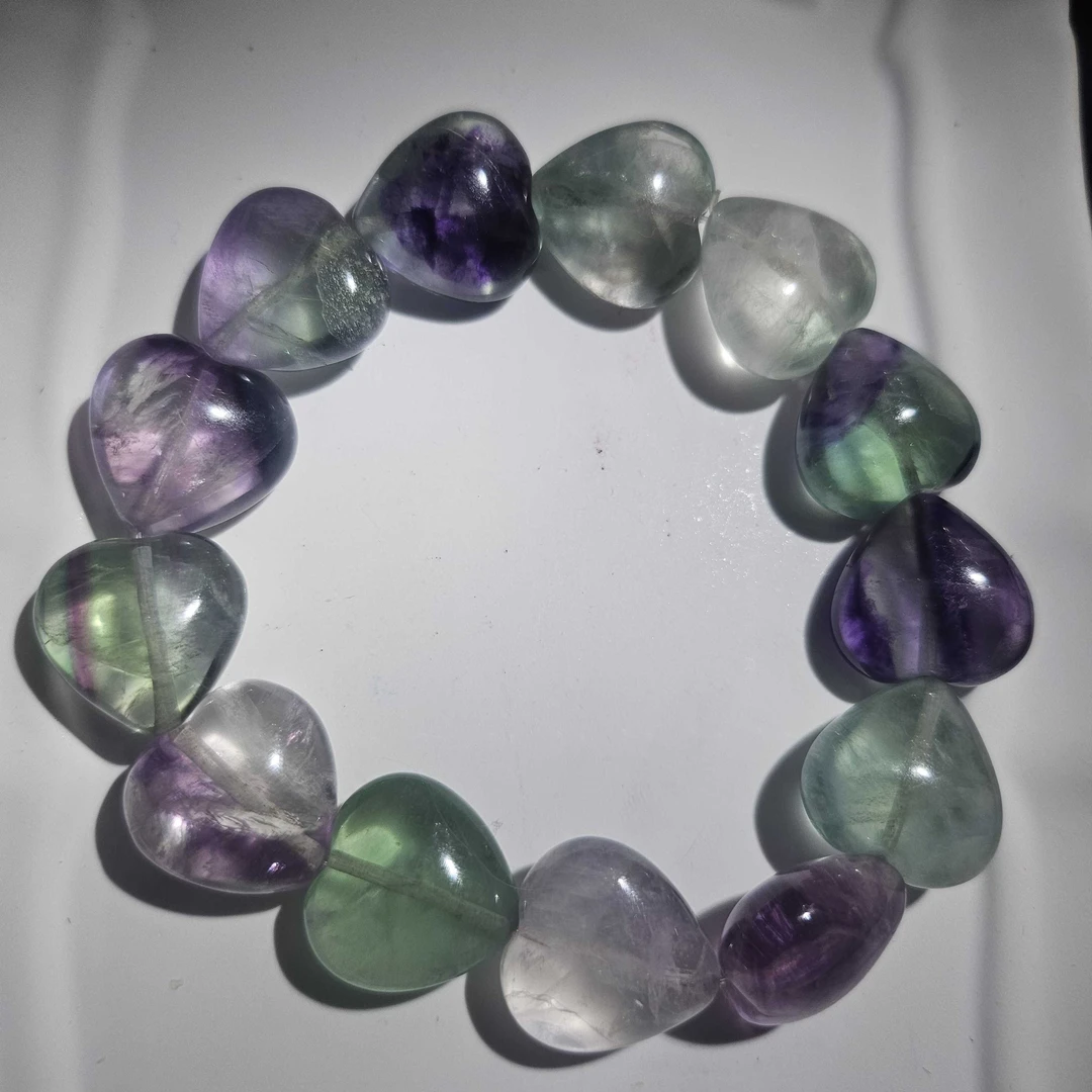 非金属玻璃手链 爱心渐变色卡17＋百搭手串轻奢串珠