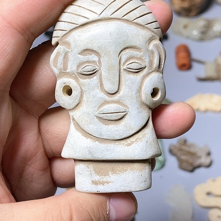 和田玉未镶嵌颈饰48