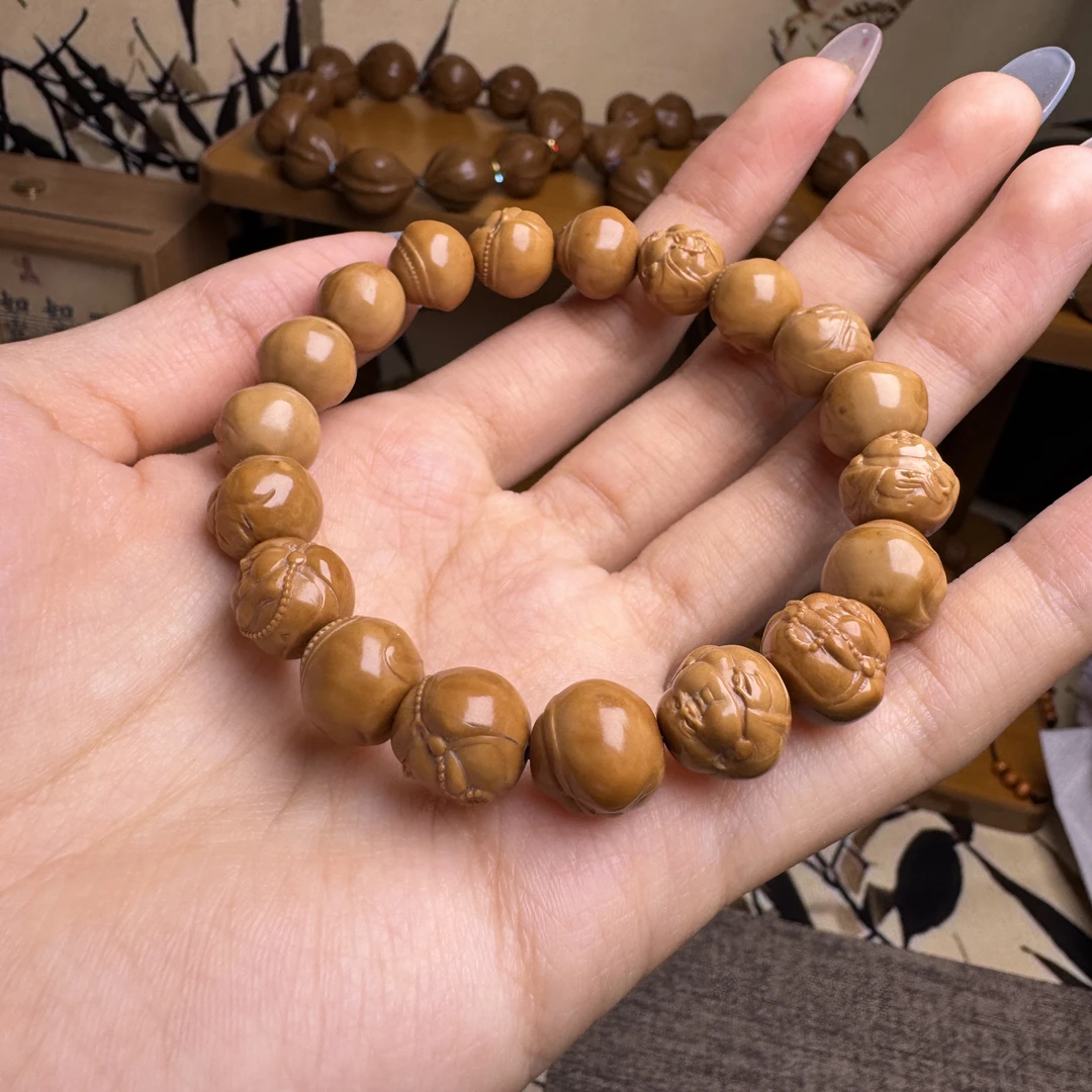 弥勒雕刻手串百态微瑕