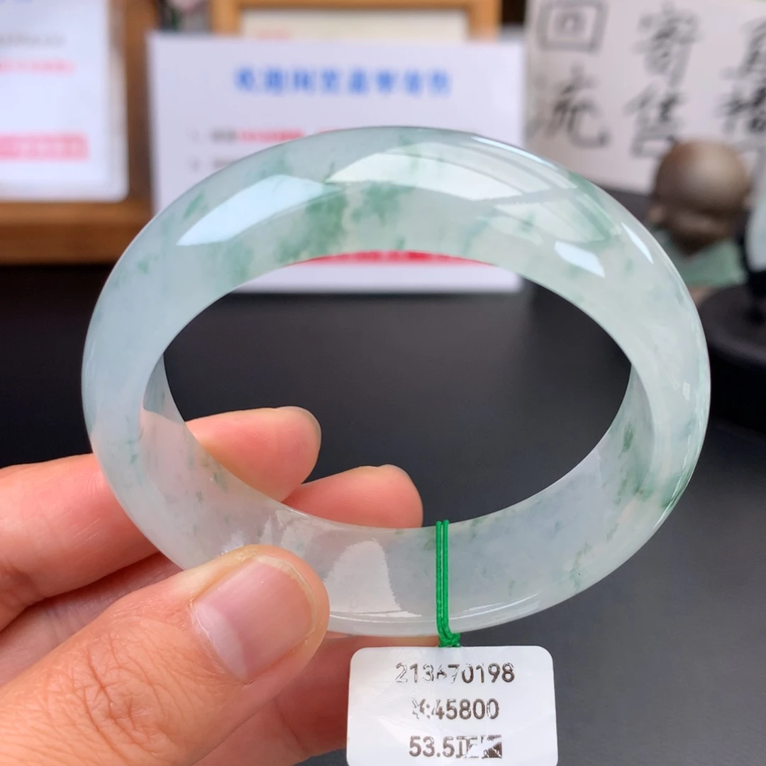 翡翠未镶嵌手镯【一手强推】冰飘花轮胎