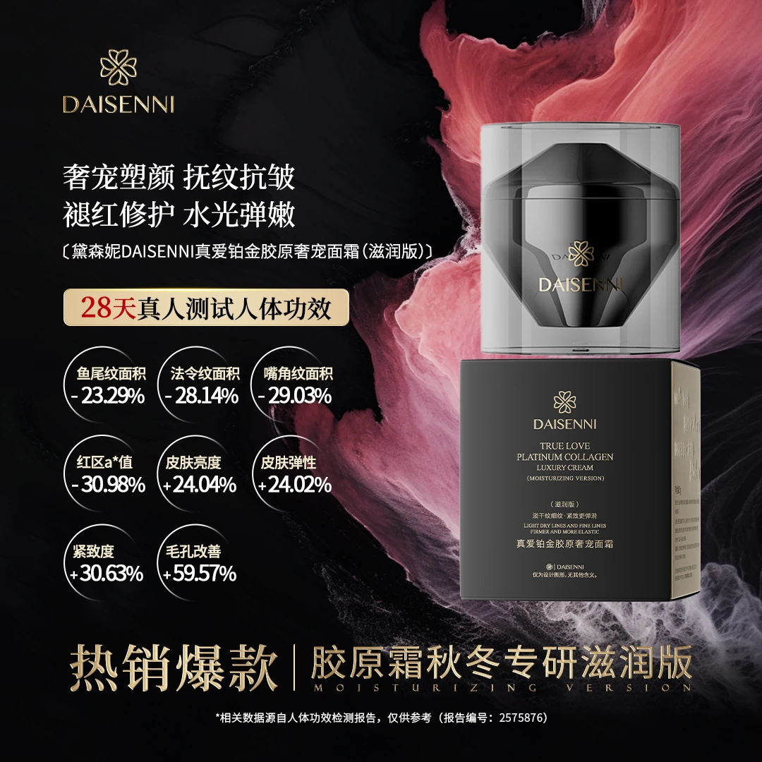 28天毛孔-59.57%皱纹-28.14%亮度+24%DSN三型十七型胶原面霜