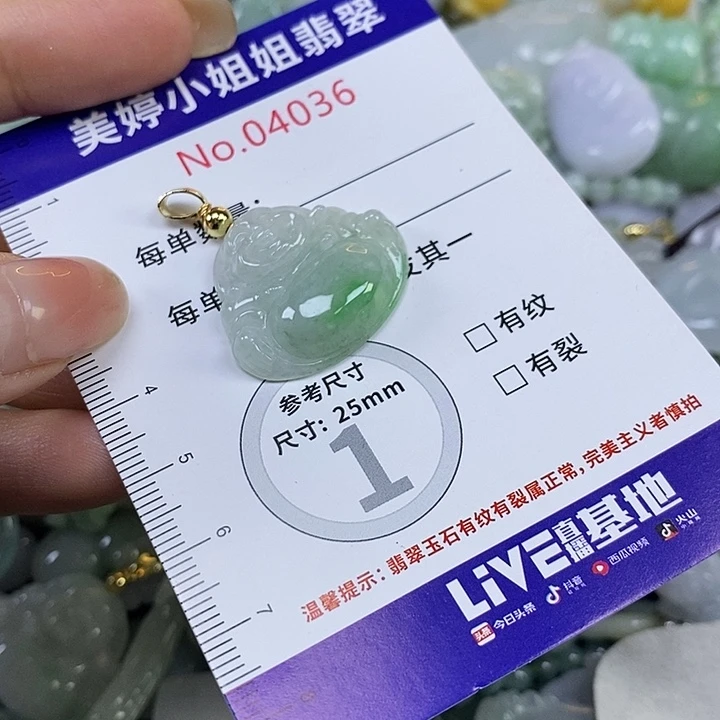 沉***F翡翠未镶嵌颈饰翡翠