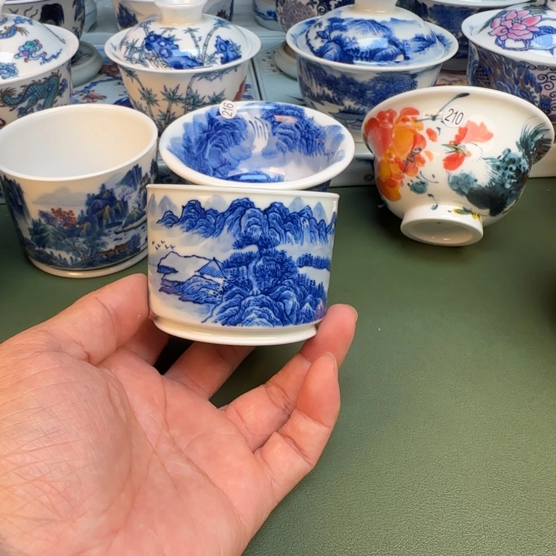 纯手工纯手绘茶具石头249