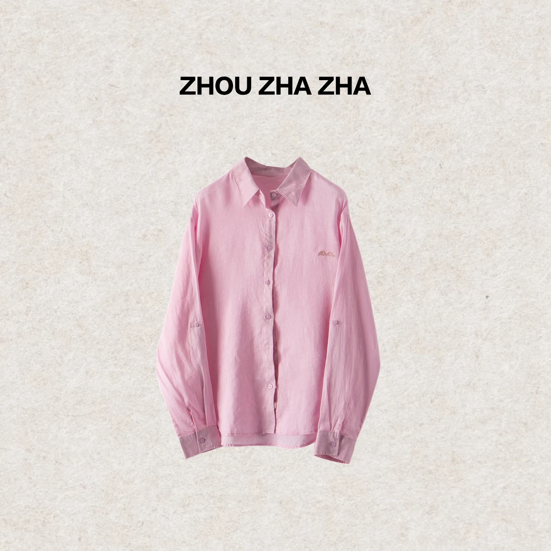 【周炸炸】全亚麻 早春复古肌理感日系质感衬衣#242606