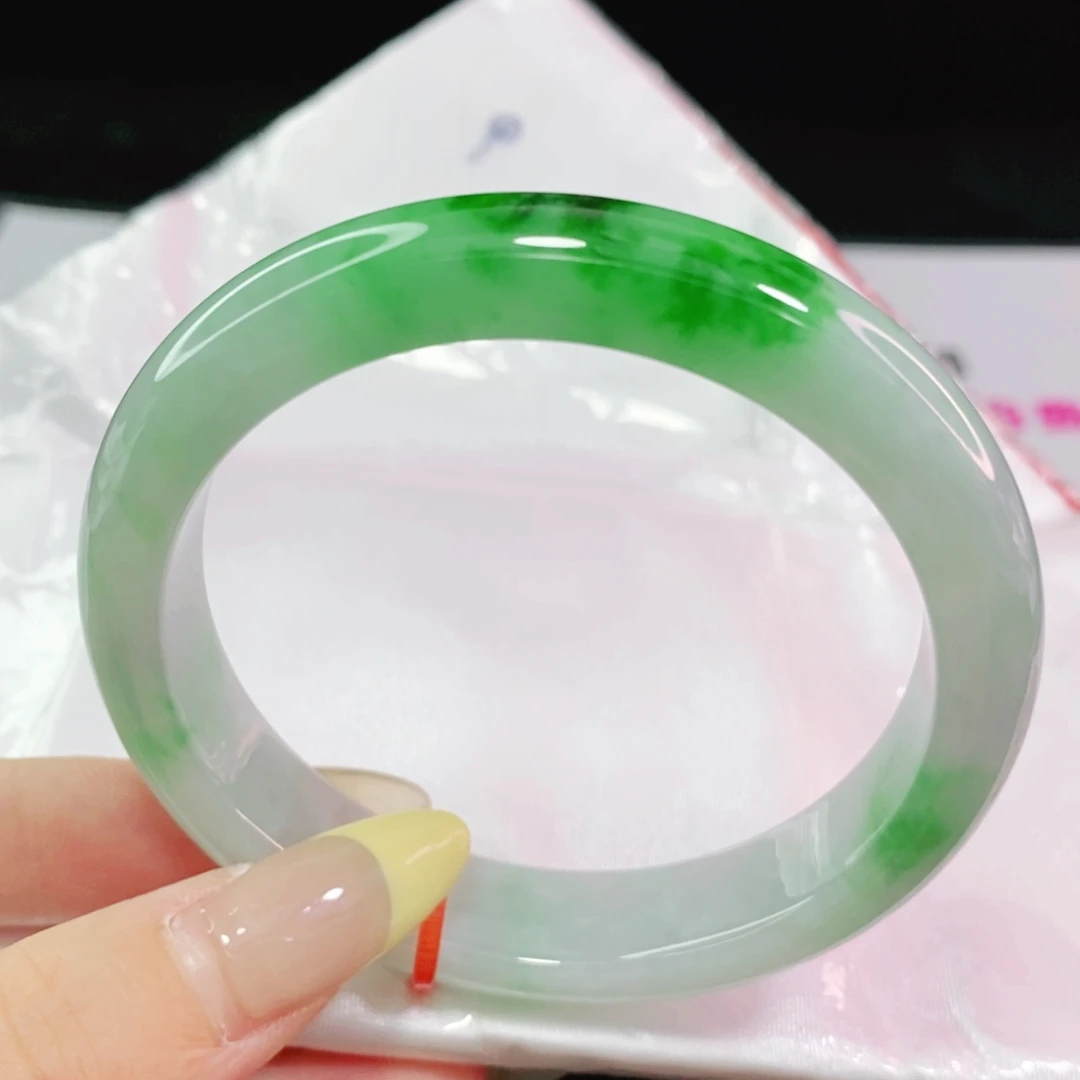 翡翠手镯未镶嵌汐*57.6正圈