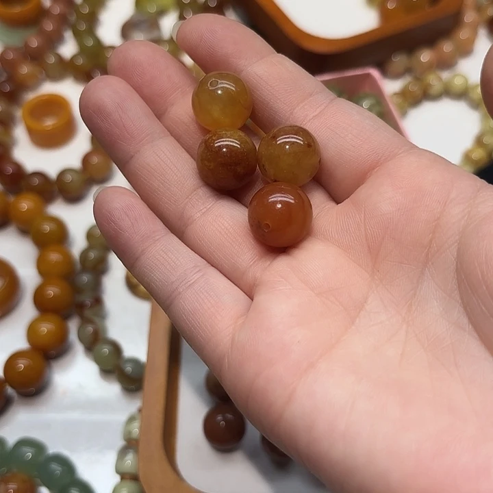 t***g蛇纹石玉未镶嵌手串