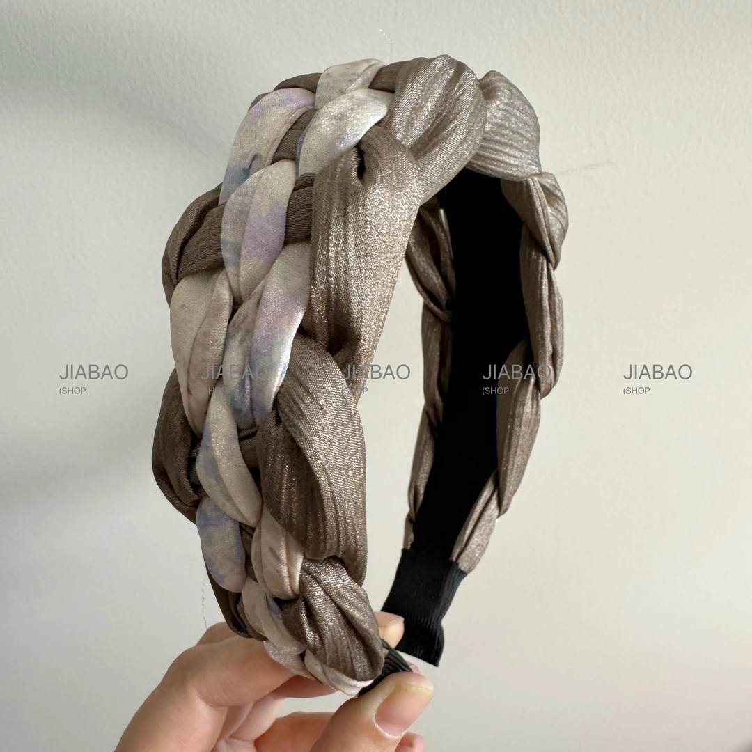 韩系东大门秋冬手工麻花带齿高颅顶发箍女日常外戴显脸小