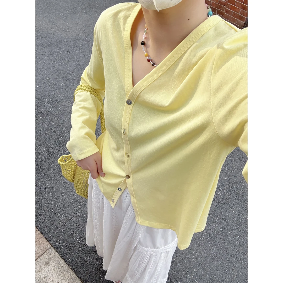 新款简约大方百搭夏日开衫防晒女长袖薄款空调衫高级感显瘦上衣