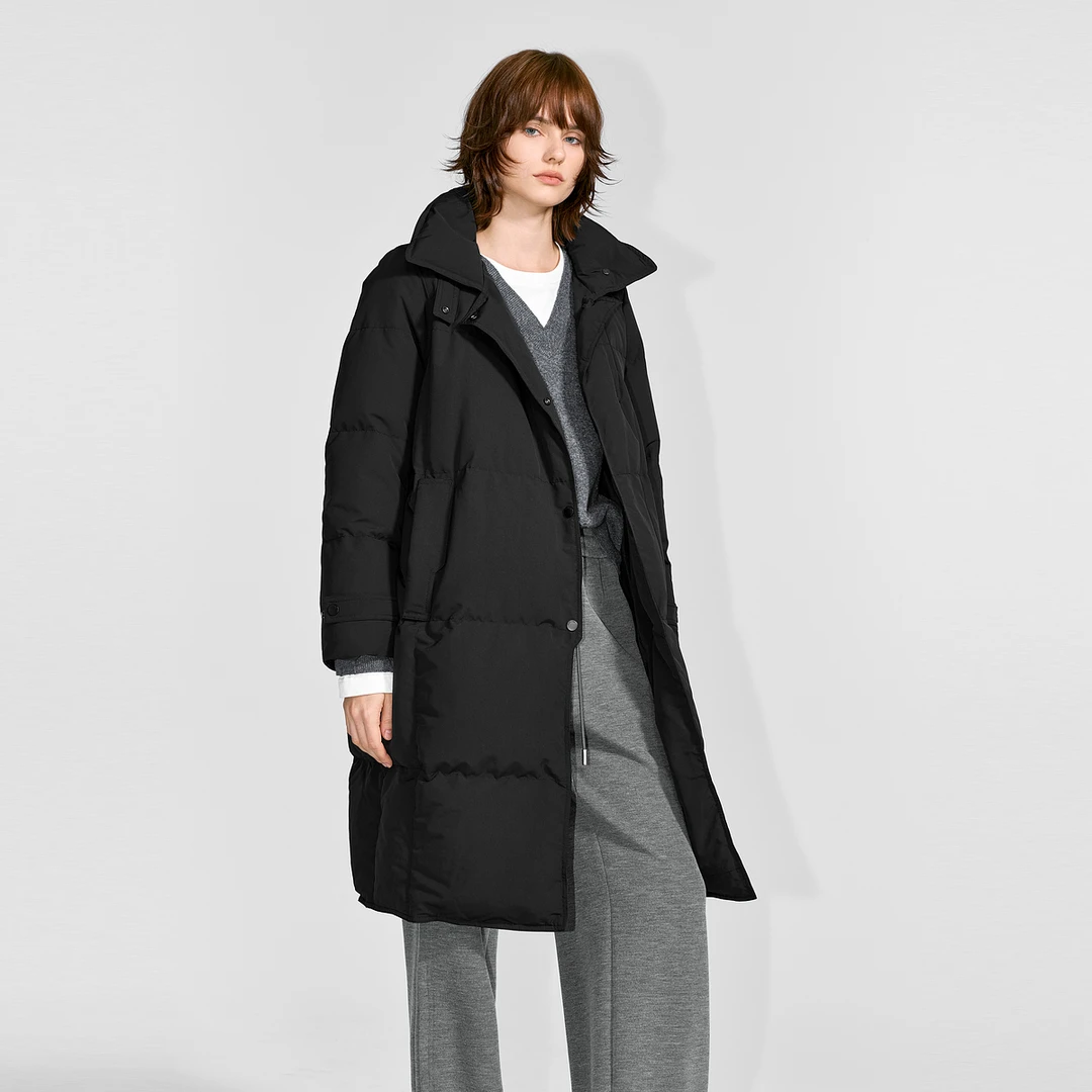 1212简约时尚90鸭绒羽绒服女士2025年冬季新款气质立领保暖外套