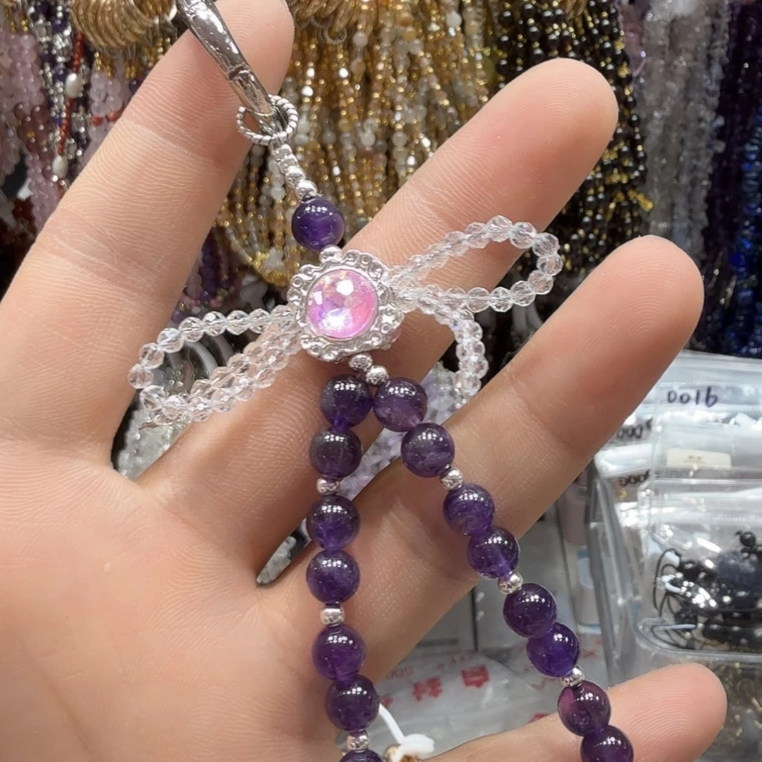 嘻***嘻银S925镶嵌戒指烟晶紫水晶
