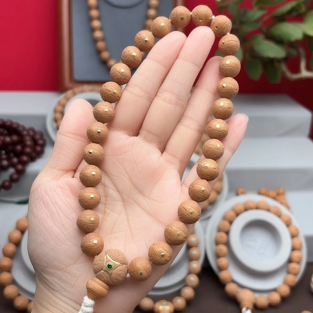 凤眼菩提手串11.5+铜钉镶嵌手持