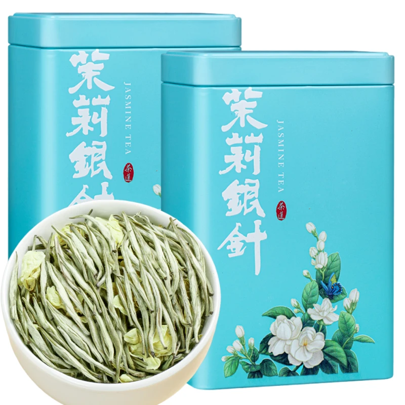 茉莉银针2024新茶嫩芽浓香型特级白毫银针茉莉花茶大白毫茶叶全芽