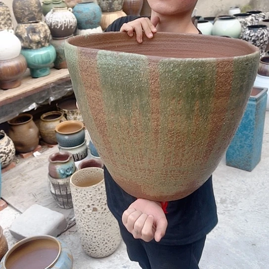 紫砂花盆高度36口径40