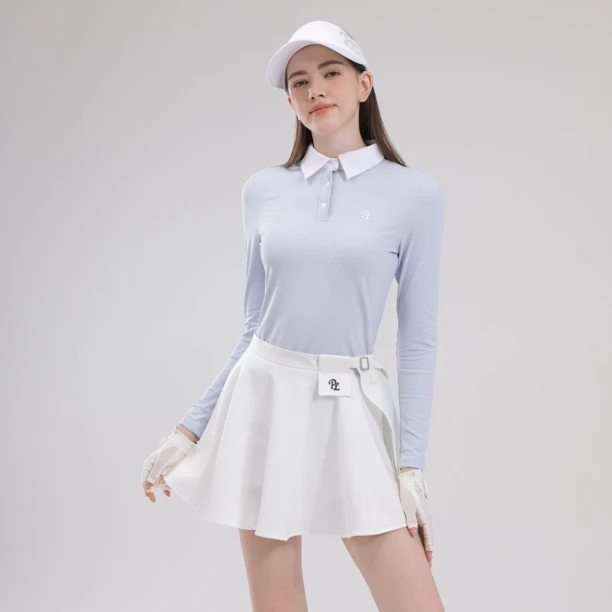 高尔夫服装女韩版显瘦高尔夫长袖女透气显瘦高弹力高尔夫网球女装