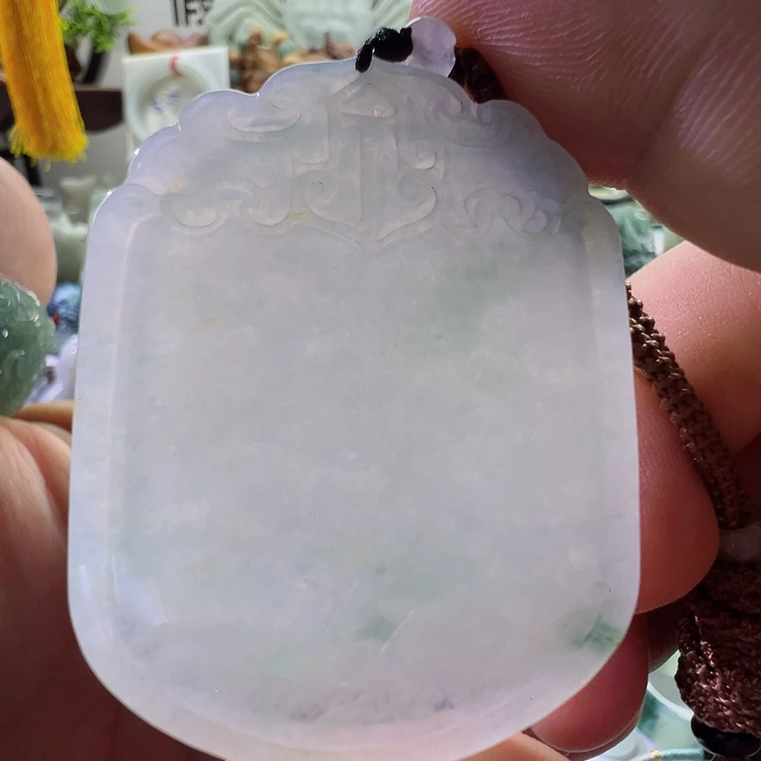 翡翠未镶嵌颈饰翡翠无事牌