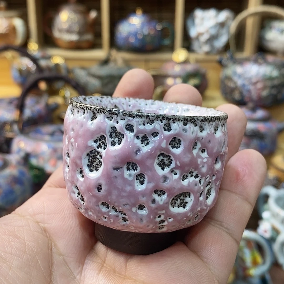 粗陶志野柴烧茶七