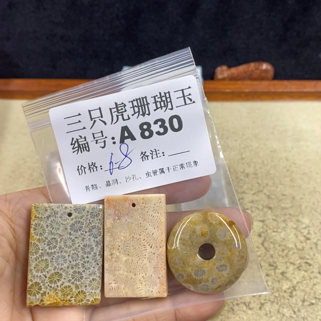 硅化珊瑚（珊瑚玉）1未镶嵌耀**/