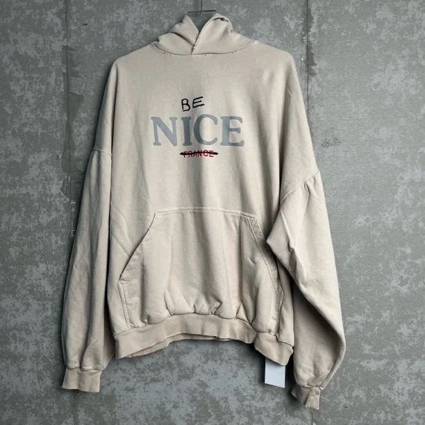 未使用 WE11 DONE 3*1/巴黎世家/NICE印花连帽卫衣帽衫/18551/JP