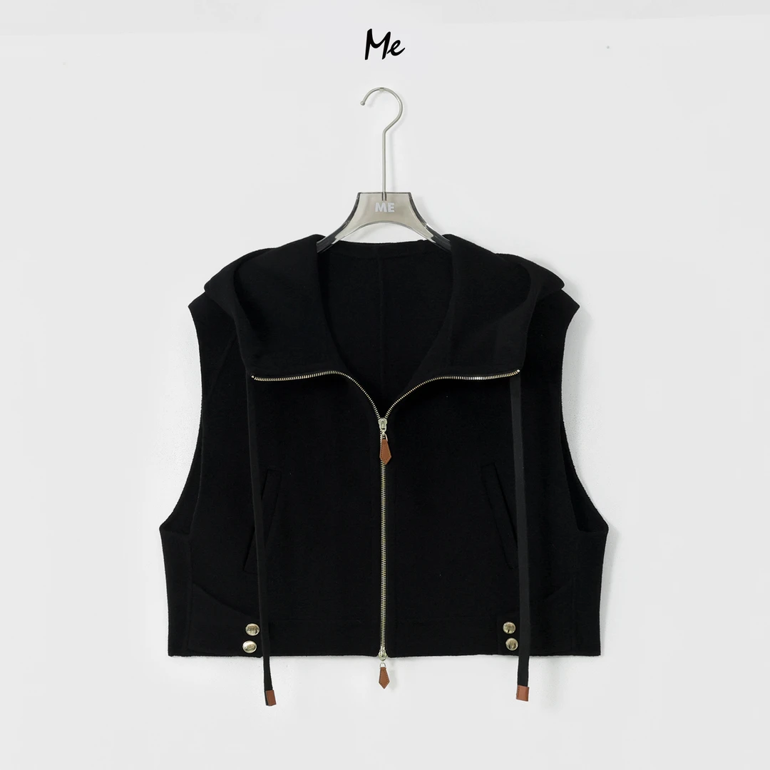 ME【100%绵羊毛驴老钱马甲】奢牌造型廓形显瘦时尚百搭大衣MESA0796