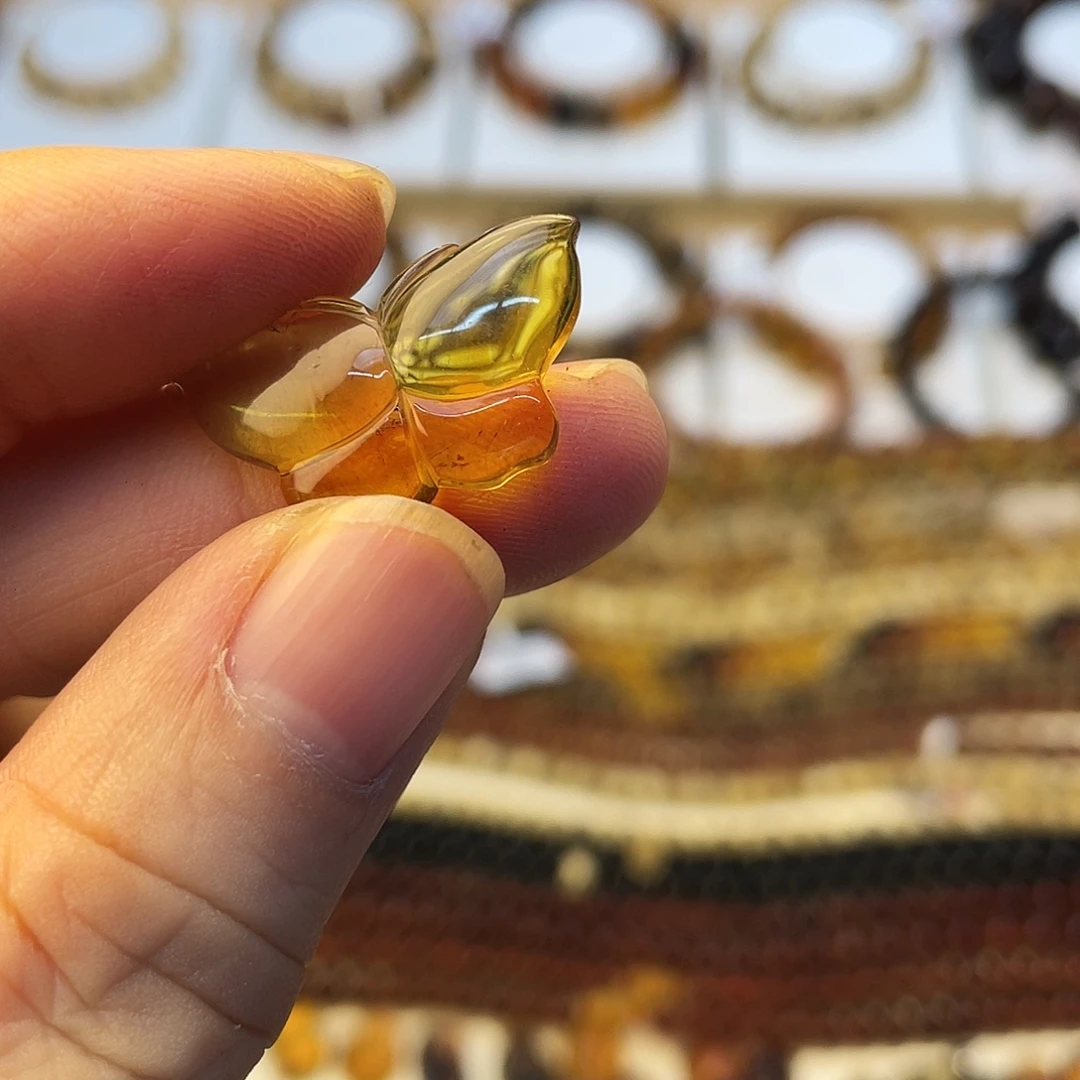 心***水裸石琥珀未镶嵌大