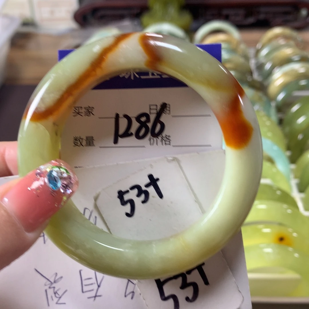 蛇纹石玉未镶嵌手镯1286