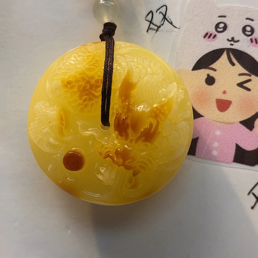 定制琥珀未镶嵌龙扣