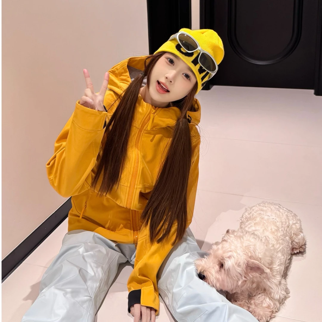 穿出cp感！入门级情侣款糖果色户外系列加绒软壳冲锋衣夹克外套潮