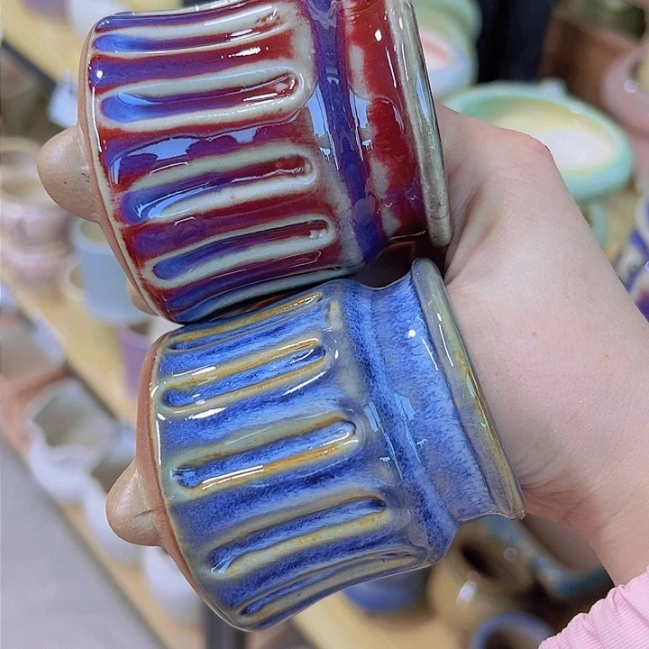 红陶陶瓷花盆当场满12包邮