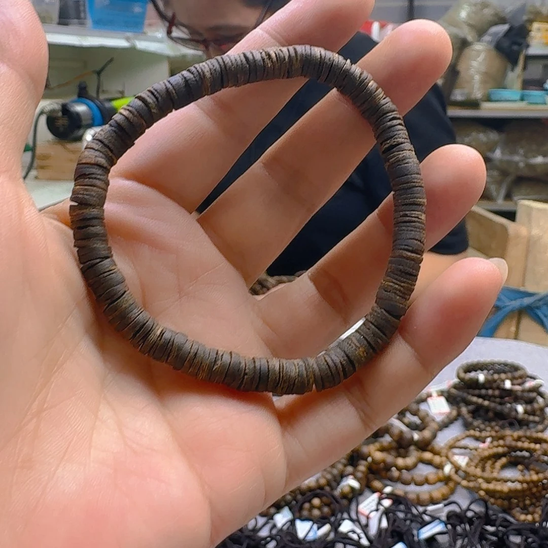 手串沉香06沉水药片珠5.2克