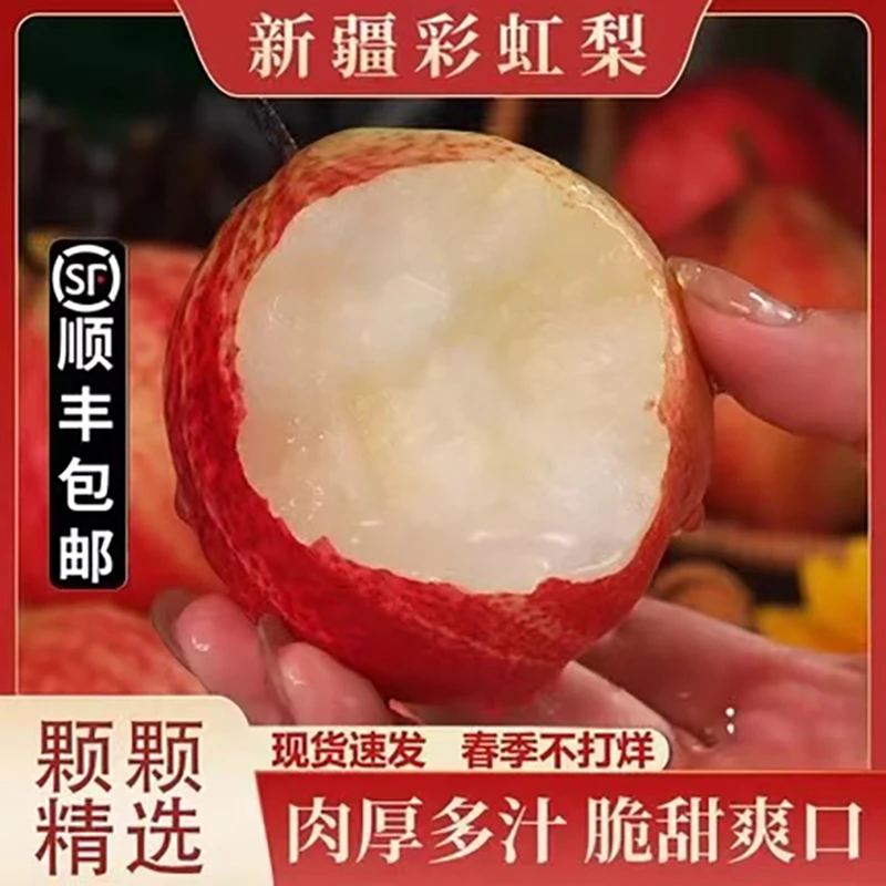 新疆彩虹梨新鲜水果应季水果脆甜多汁孕妇酥梨中秋礼盒顺丰包邮