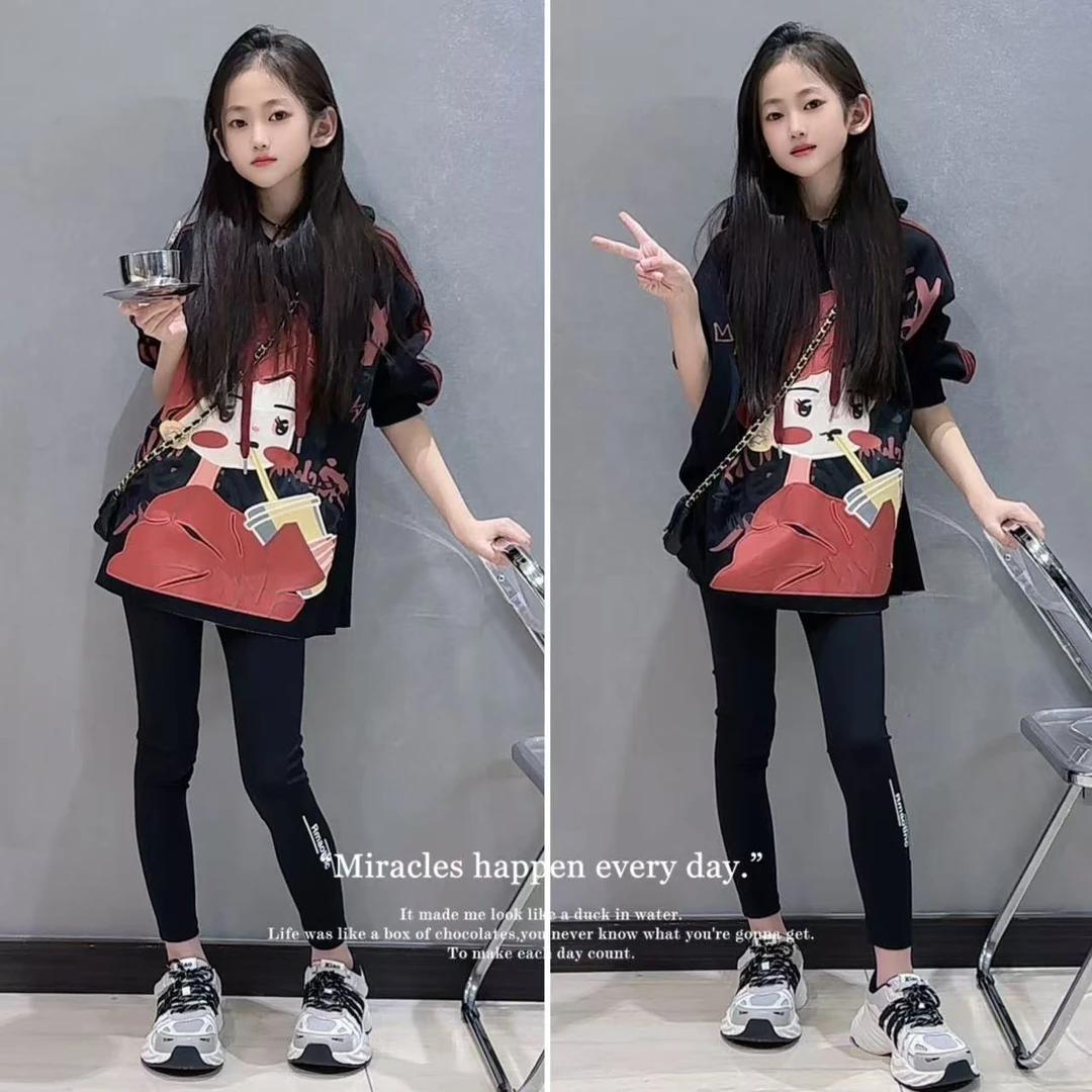 女童卫衣春秋款2025新款儿童春装炸街衣服女大童洋气时髦