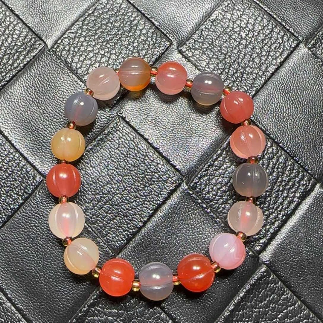 南红玛瑙未镶嵌多宝瓜珠