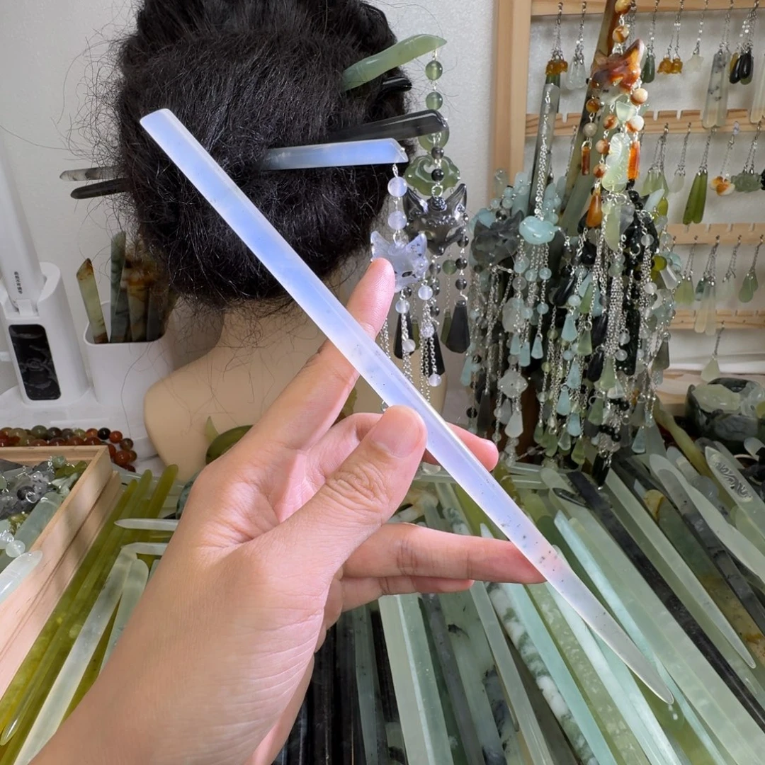 未镶嵌蛇纹石玉发饰
