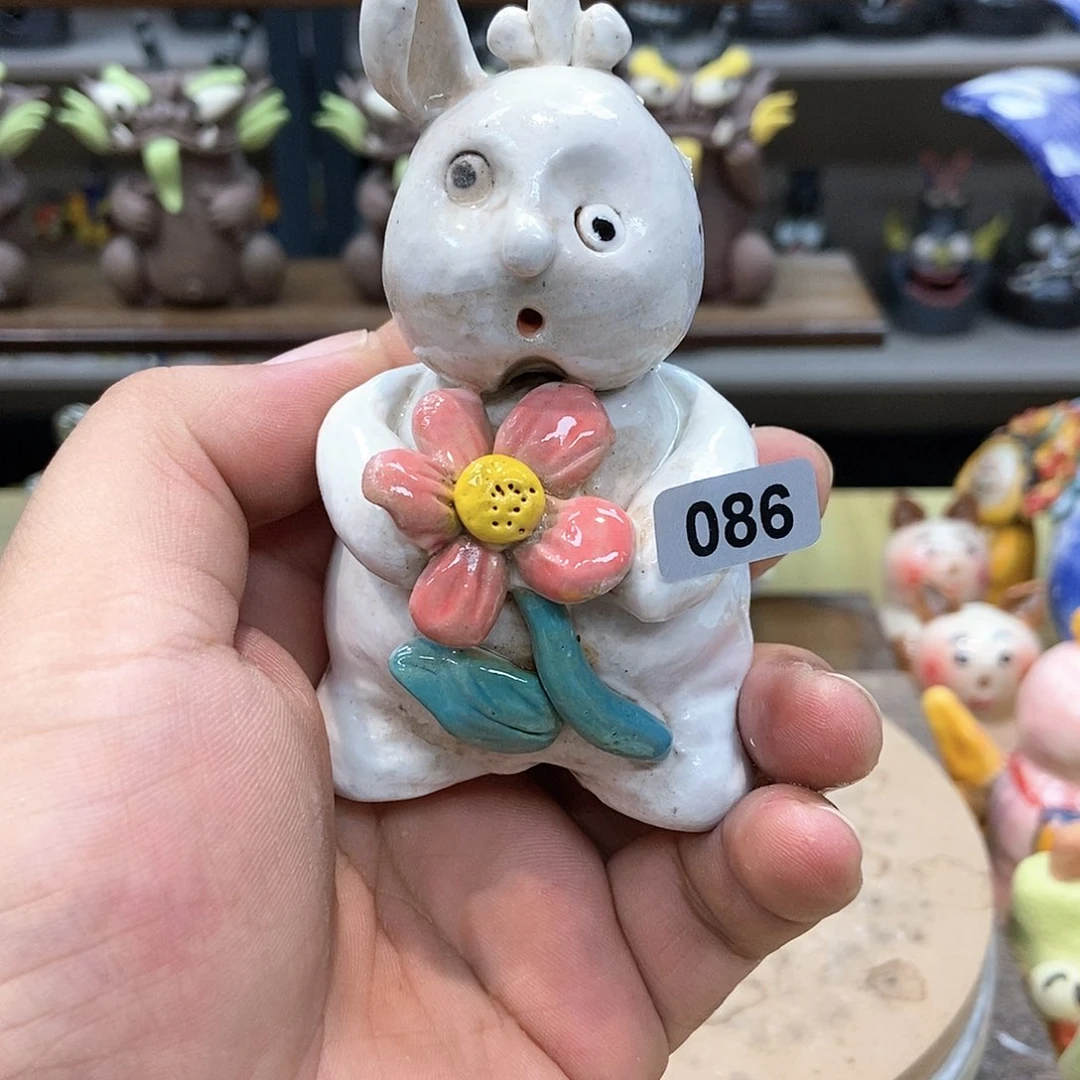 摆件直播间手工抽象陶瓷摆件微瑕福利086