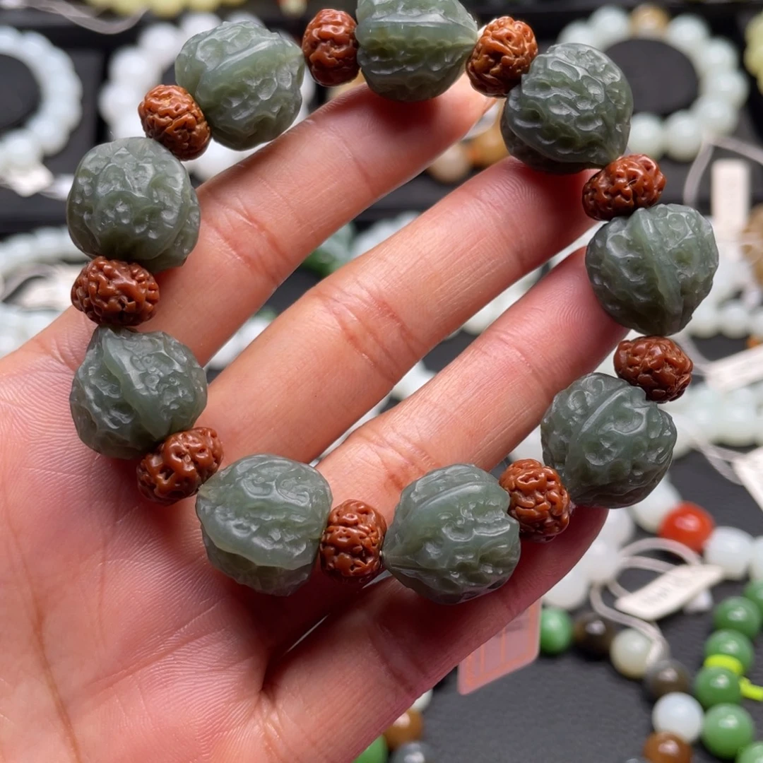 和田玉未镶嵌手链