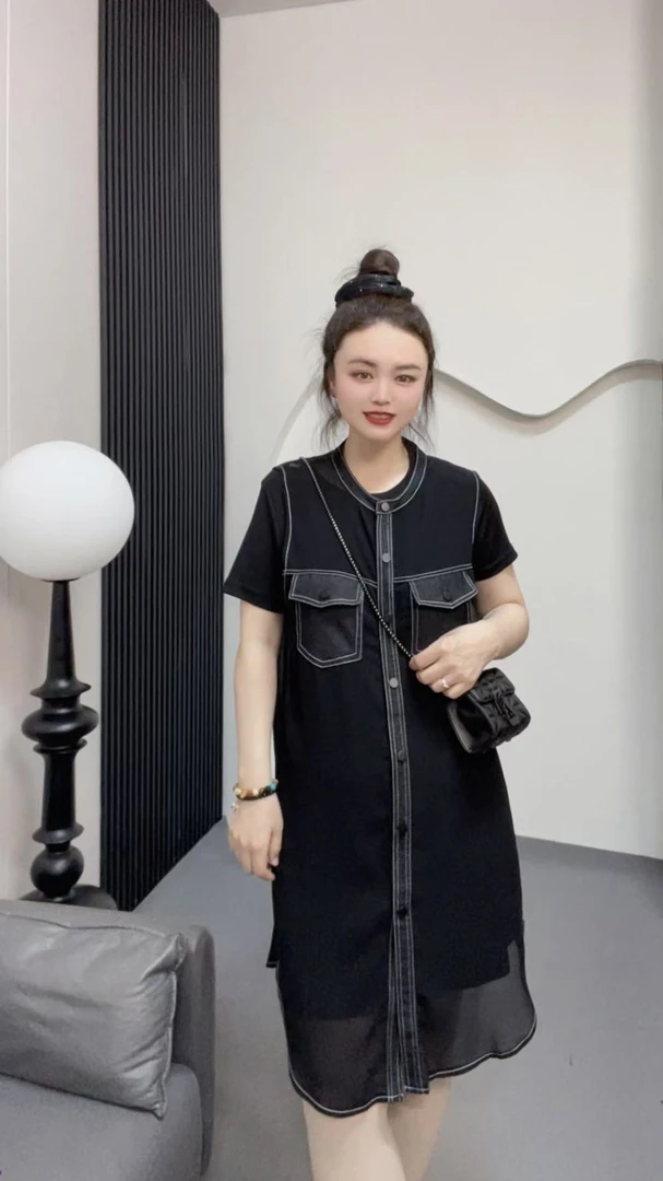 【七安精选】马甲外套气质显瘦夏季百搭时尚连衣裙二件套