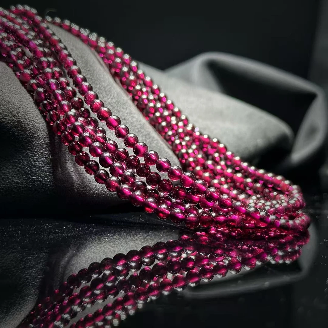 【缪老师严选】SJ1342 高透体石榴石多圈手链 多样性发其一