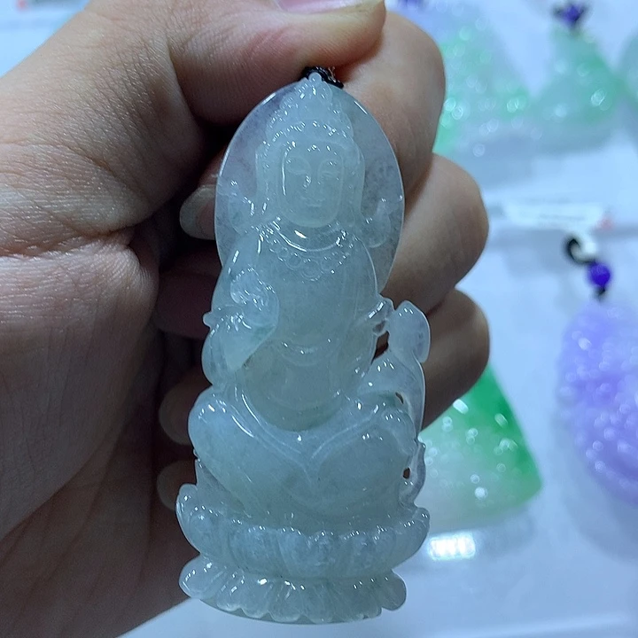 翡翠未镶嵌颈饰天然翡翠A货吊坠