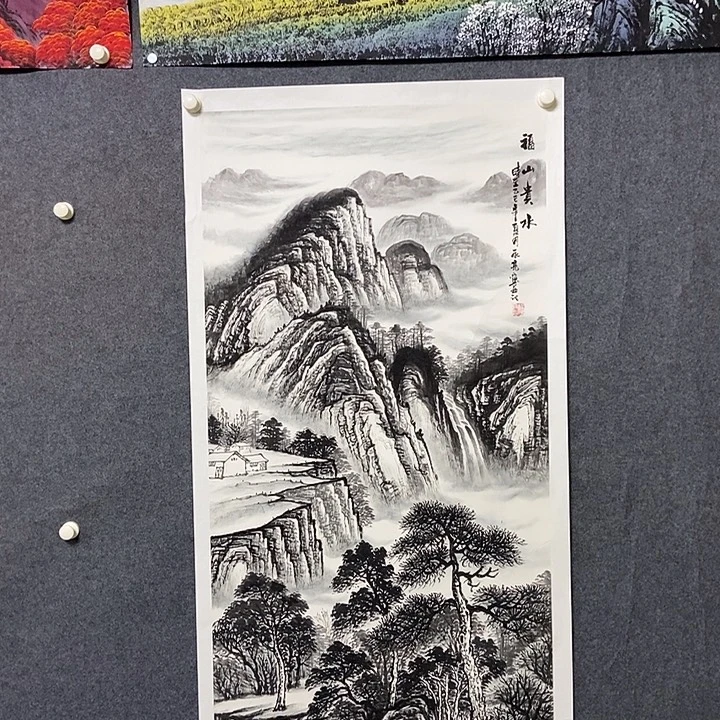 国画四尺水墨一副