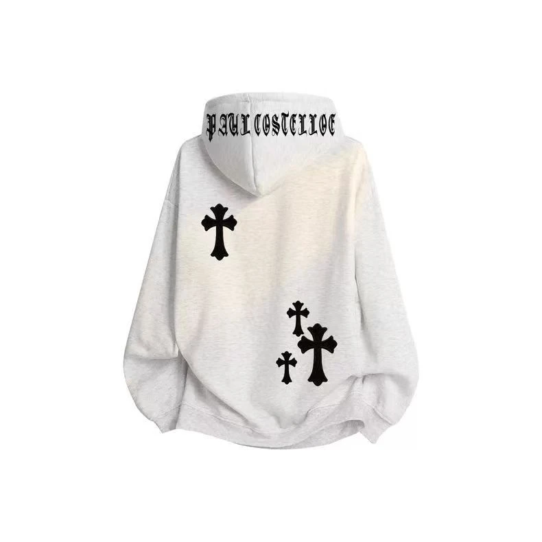 秋冬季新款小众十字架美式宽松男装外套ins时尚休闲百搭印花